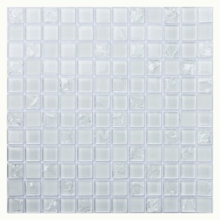 Стеклянная мозаика Orro Mosaic Glass White Crush 30х30 см