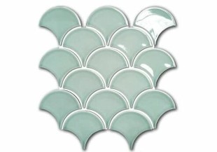 Керамическая мозаика Orro Mosaic Ceramic Mint Scales  25,9x27,9 см
