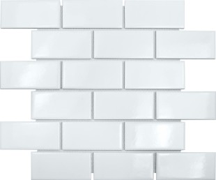 Керамическая мозаика StarMosaic Brick White Glossy A32000/A1001G 29,1x29,5 см