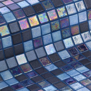 Стеклянная мозаика Ezarri Cocktail Blue Lagoon 31,3х49,5 см