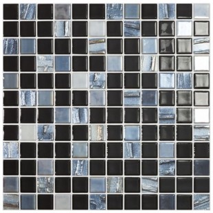 Стеклянная мозаика Vidrepur Astra Black Черный 31,7х31,7 см