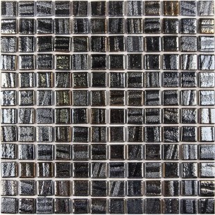 Стеклянная мозаика Vidrepur Aqua Black С0004531 на сетке 31,7x31,7 см