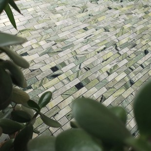 Мозаика Caramelle mosaic Pietrine 7 мм Onice Verde oliva POL  29,8x29,8 см