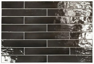 Керамическая плитка Equipe Manacor Black 26926 настенная 6,5х40 см