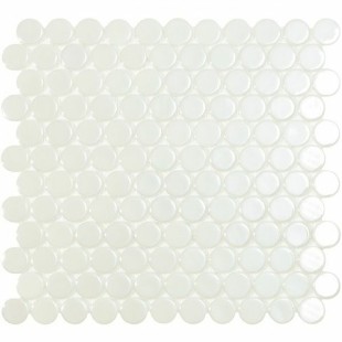 Стеклянная мозаика Vidrepur Circle № 6000 BR Белый 30,6х31,4 см