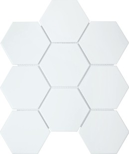 Керамическая мозаика StarMosaic Hexagon big White Matt FQ31000/SBH1005 25,6x29,5 см
