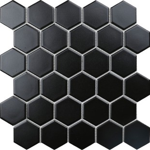 Керамическая мозаика StarMosaic Hexagon small Black Matt MT83000/IDL4810 26,5x27,8 см
