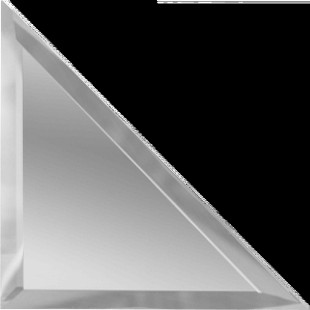 Зеркальная плитка ДСТ Серебро треугольная с фацетом 10мм ТЗС1-01 18х18 см