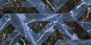 Керамогранит Naxos Ceramica Rhapsody Outline Blue Levigato Rettificato 118716 60x120 см