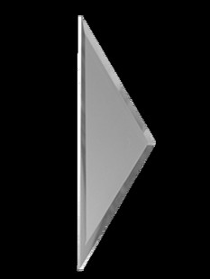 Зеркальная плитка ДСТ Серебро полуромб боковой РЗС1-01(б) 10х34 см