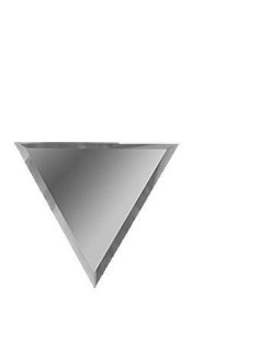 Зеркальная плитка ДСТ Серебро полуромб внутренний РЗС1-01(вн) 17х20 см