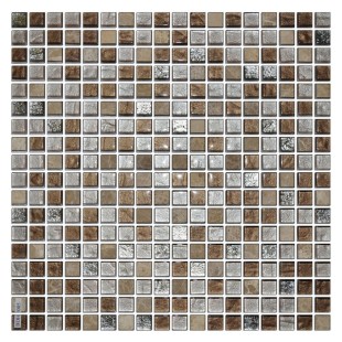 Мозаика Orro Mosaic Glasstone Colonial Brown 4 мм. стекло+камень 30х30 см