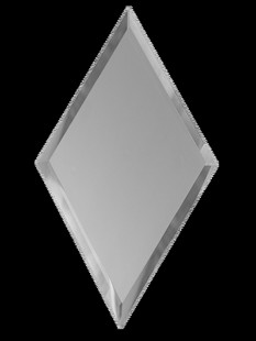 Зеркальная плитка ДСТ Серебро ромб боковой РЗС1-02 30х51 см