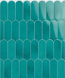 Керамическая плитка Natucer Fan Mix Turchese настенная УТ-00026577 7,2x19,5 см