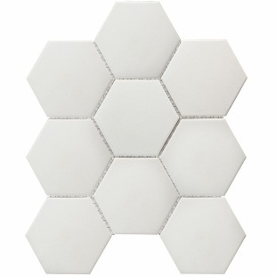 Керамическая мозаика StarMosaic Non-Slip Hexagon Big White Antislip JFQ51011 25,6x29,5 см